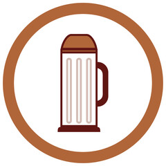 vector icon of a coffee thermos with white background