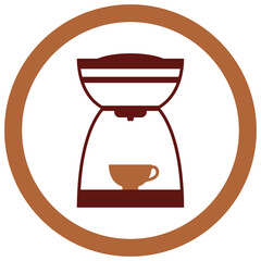 coffee maker vector icon with white background