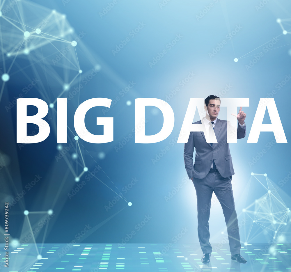 Poster big data concept with data mining analyst