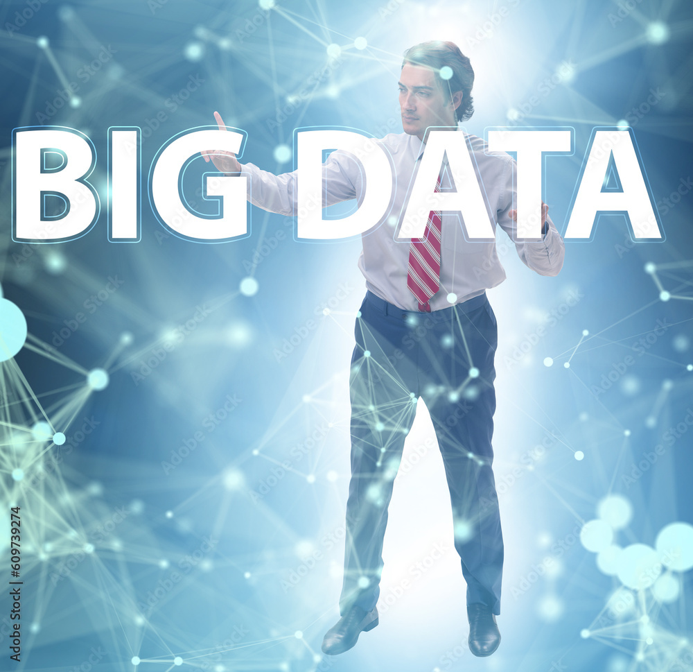 Poster big data concept with data mining analyst
