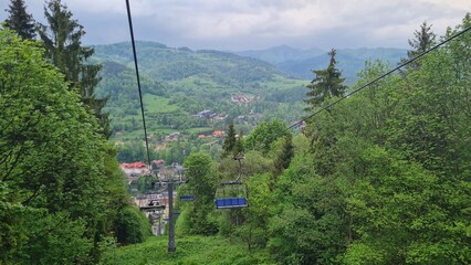 Wyciąg narciarski w Szczawnicy na Polanicę