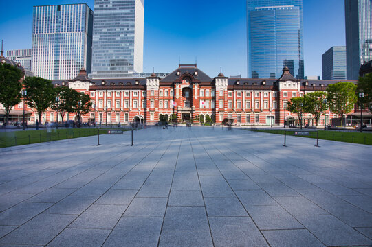 Long exposure photo of Tokyo station Yaesuguchi with ND1000 Filter.   
