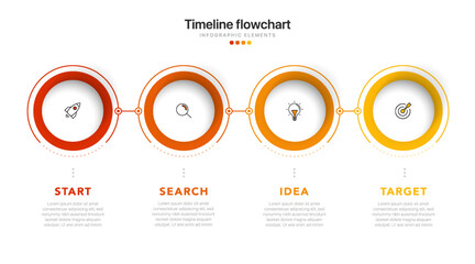 Timeline infographic design with options or steps. Infographics for business concept. Can be used for presentations workflow layout, banner, process, diagram, flow chart, info graph, annual report.