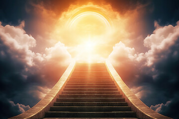 path to heaven, the concept of enlightenment or knowledge of faith in God, generative ai