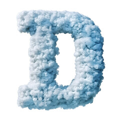 Fototapeta premium letters made from clouds, isolated, white background, generative ai