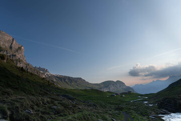 Morning hour in a quiet bernese valley