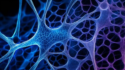 Abstract 3D Rendering of Nerve Cells