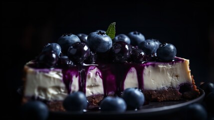 Indulge in the Lusciousness of Blueberry Cheesecake