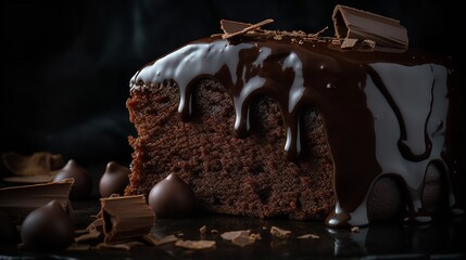 Delight in the Decadence of Dark Chocolate Ganache Cake