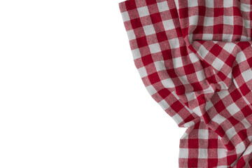 Part of checkered napkin, untucked with transparencies, PNG format	