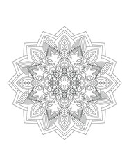 Flower. Flower Mandala. Mehndi. tattoo. decoration. Decorative ornament in ethnic oriental style. Coloring book page. Floral Mandala. Decoration in ethnic oriental. Indian style. Yoga template.