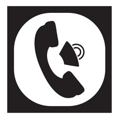 Vector image of a phone icon on white background
