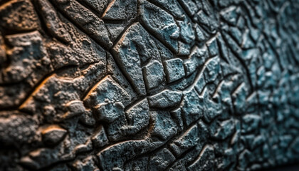 Abstract reptile scales on luxury leather material, textured creativity generated by AI