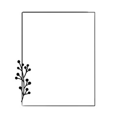 Minimalistic geometric floral empty frames