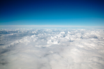 view of clouds from airplane