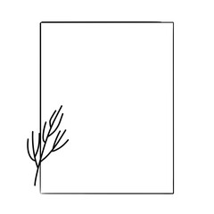 Minimalistic geometric floral empty frames