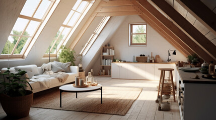 Elegant interior with beautiful architecture with plenty of natural light streaming in through the windows