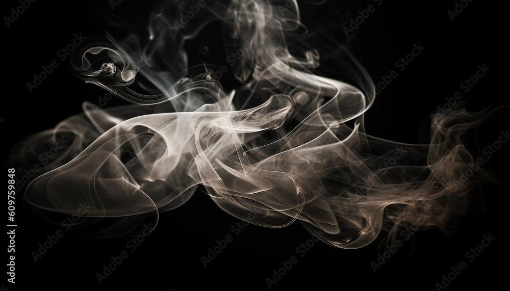 Poster smooth curves flow in a fragility of creativity and imagination generated by ai