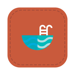 Fototapeta premium Vector image of a red pool card icon