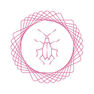 vector image of cucaron in pink lines with white background

