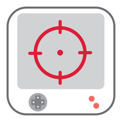 vector icon of a video game watch with gray background