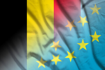 Belgium and Tuvalu national flag transborder contract TUV BEL