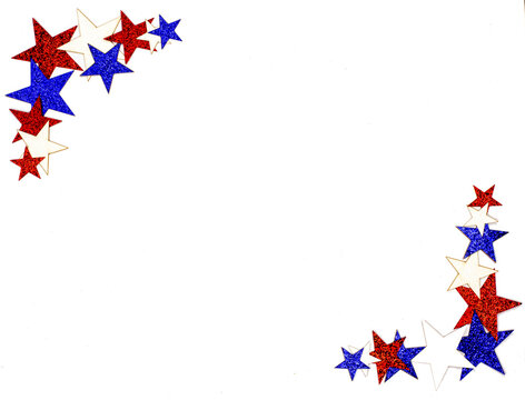 Red, white and blue star border