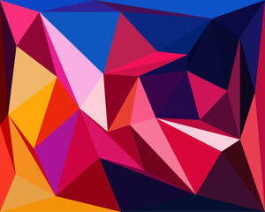 Abstract multi colorful polygon triangle diamond shape template texture background vector