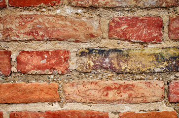 Detailed Texture of Antique Brick Wall