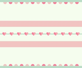 pink and white background with hearts