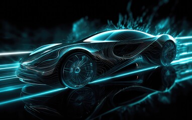 Futuristic car abstract concept