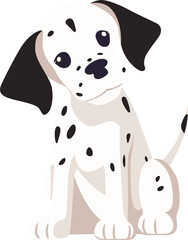 Dalmatian cute dog cartoon