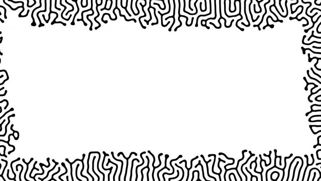 Reaction diffusion organic growing pattern. Cell division science background.