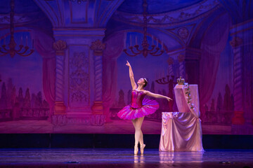 Ballerina expression at recital