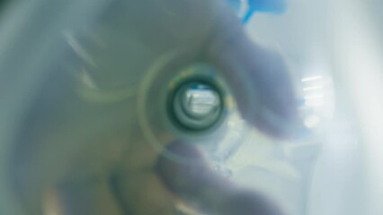 doctor anesthesiologist puts mask on patient for anesthesia during surgery close-up hospital operating room healthy