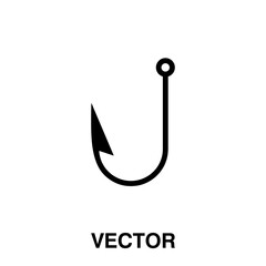 Fishing hook icon. Vector sign. Bait Logo vector illustration on white background..eps
