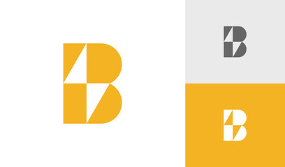Letter B with thunderbolt logo design