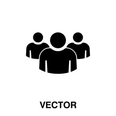 Group of people sign icon. Share symbol. Social network. Group of friends icon on white background..eps