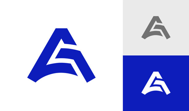 Letter AG initial monogram logo design