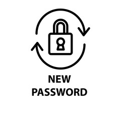 new password icon , security icon vector illustration on white background..eps