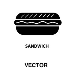  Sandwich icon line isolated on clean background. Hamburger concept drawing icon on white background..eps