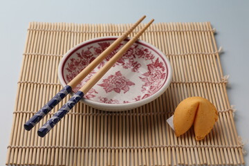 chopsticks and bowl