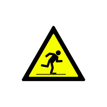 triangle yellow stumble warning symbol