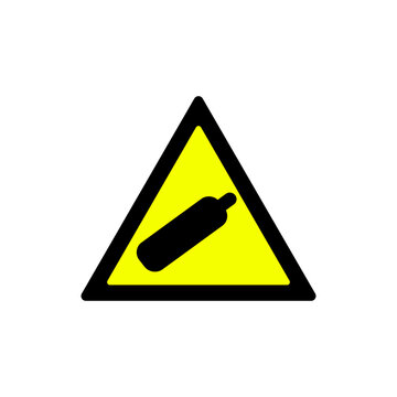 recommend clip art: triangle yellow gas cylinders warning symbol