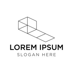 Cube logo vector illustration isolated on white background