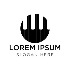 Pianissimo logo vector illustration isolated on white background