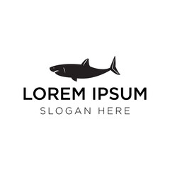 shark logo vector illustration isolated on white background
