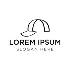 Hat logo vector illustration isolated on white background