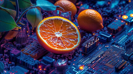 Oranges on a Circuit Board, Generative AI