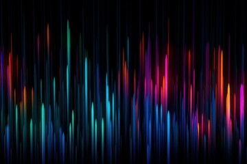 Spectrum neon lights abstract background. Futuristic parallel lines. AI generated, human enhanced